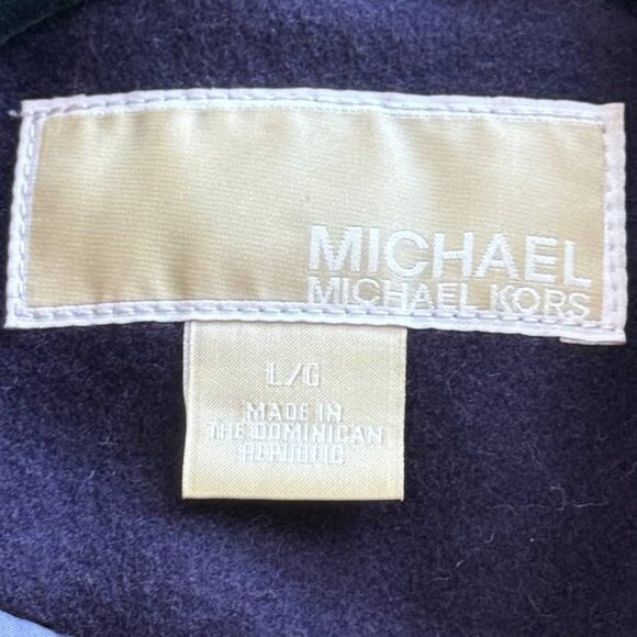 Michael Kors Wool Blend Peacoat Jacket in Dark Purple – Size L - Picture 4 of 7